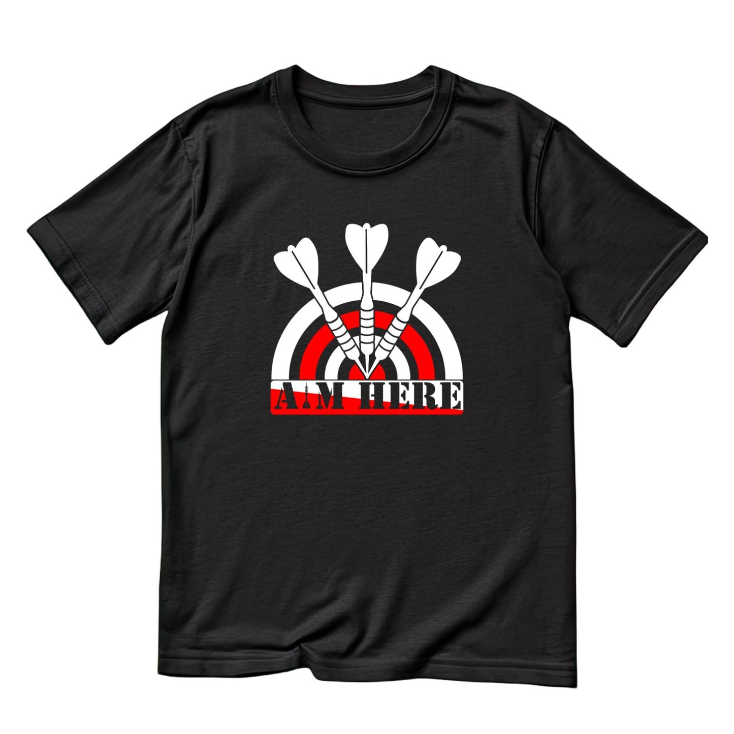 Aim Here T-Shirt | Darts Graphic Tee | Sports Shirt