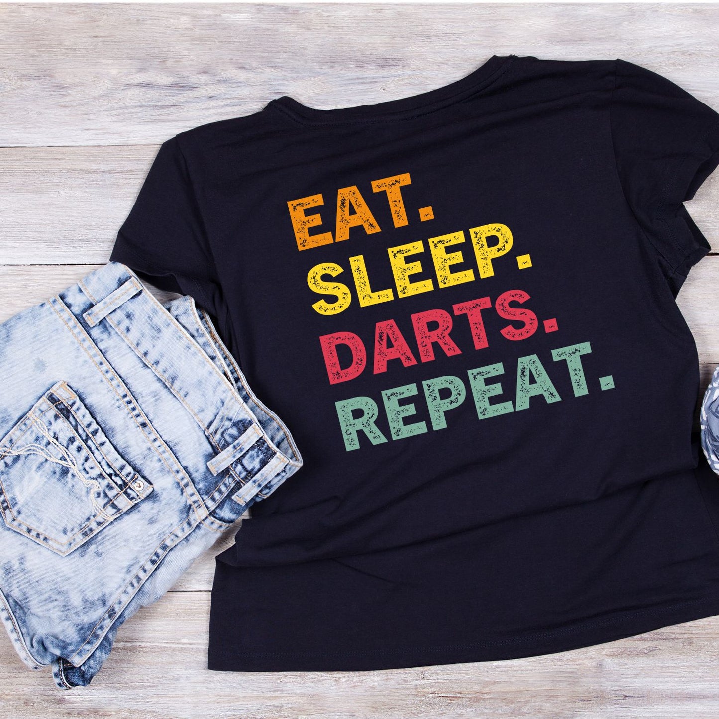 Eat. Sleep. Darts. Repeat. T-Shirt | Darts Graphic Tee | Sports Shirt