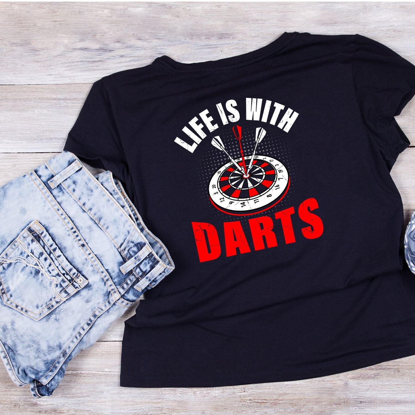 Life With Darts T-Shirt | Darts Graphic Tee | Sports Shirt