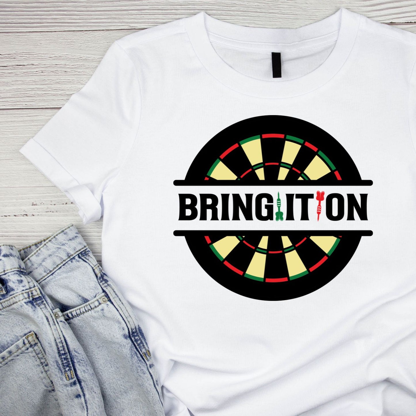 Bring It On T-Shirt | Darts Graphic Tee | Sports Shirt
