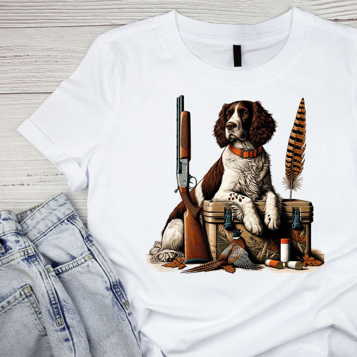 The Hunter’s Best Friend – Bird Dog Edition T-shirt | English Springer Spaniel | Graphic Tee | Printed Shirt | Animal Lover | Dogs | Pheasant Hunting Bird Dog | Shotgun Hunting | Hunting Season | Outdoor Sportsman | Sporting Dog