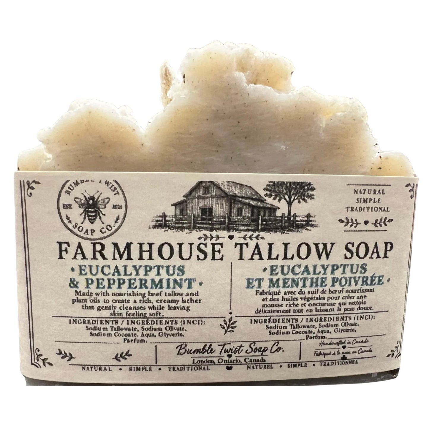Eucalyptus & Peppermint Farmhouse Tallow Soap