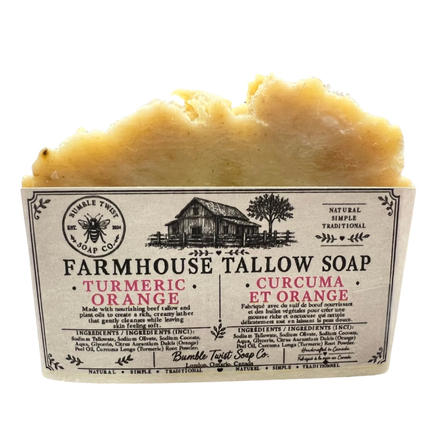 Turmeric & Sweet Orange Farmhouse Tallow Soap