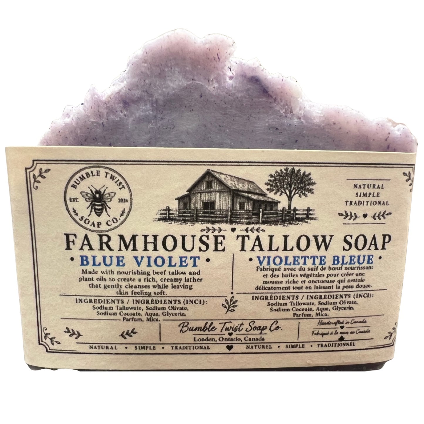 Blue Violet Farmhouse Tallow Soap