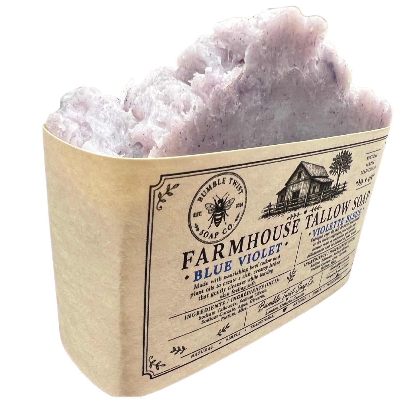 Blue Violet Farmhouse Tallow Soap