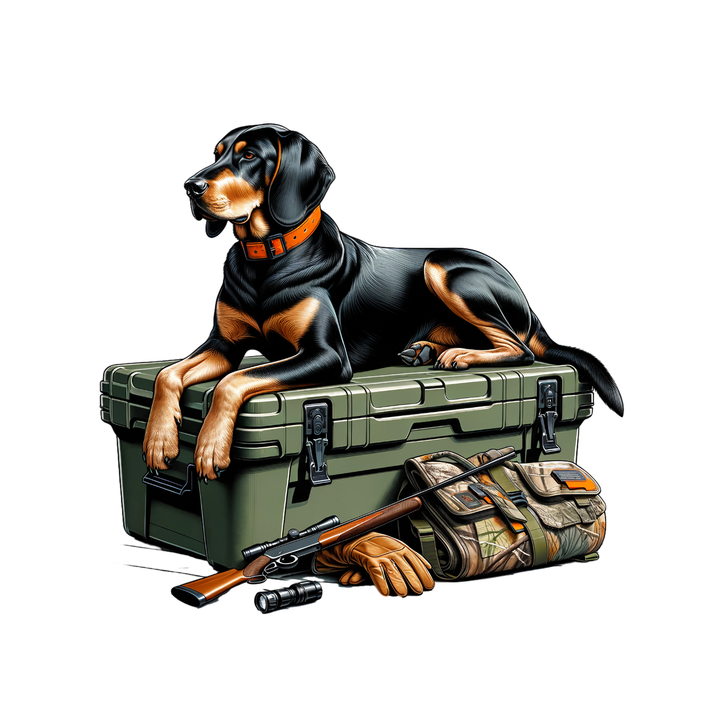 Black & Tan Coonhound Hunting Dog T-shirt | Graphic Tee | Printed Shirt | Animal Lover | Dogs | Rifle Hunting | Hunting Season | Outdoor Sportsman | Sporting Dog