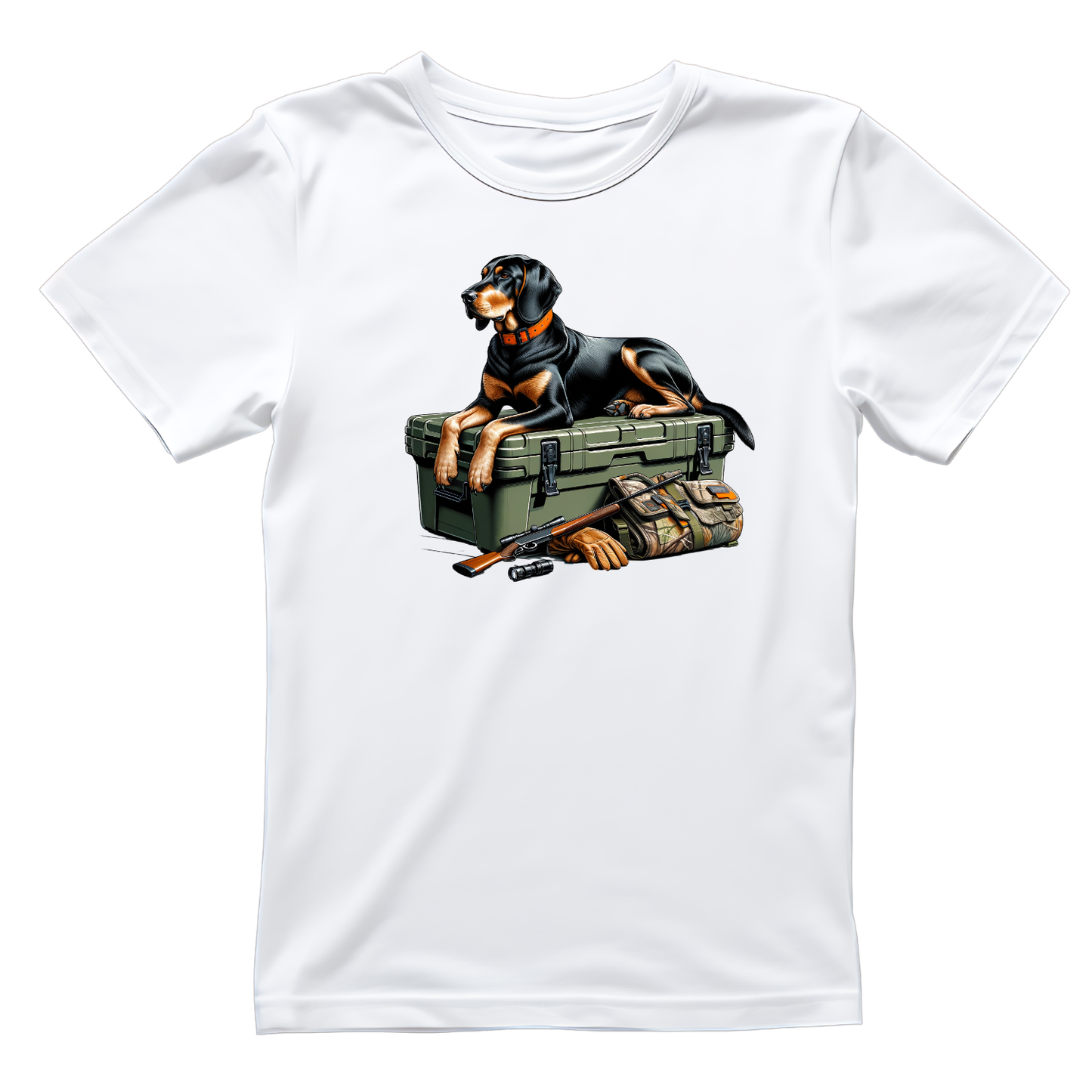 Black & Tan Coonhound Hunting Dog T-shirt | Graphic Tee | Printed Shirt | Animal Lover | Dogs | Rifle Hunting | Hunting Season | Outdoor Sportsman | Sporting Dog