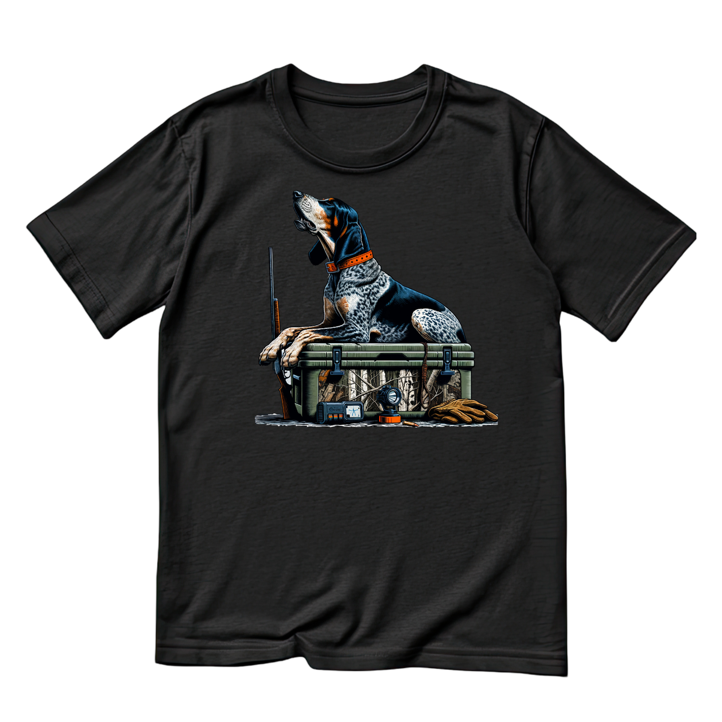 Bluetick Coonhound – Loyal Hunting Dog & Ultimate Tracker T-shirt | Graphic Tee | Printed Shirt | Animal Lover | Dogs | Rifle Hunting | Hunting Season | Outdoor Sportsman | Sporting Dog