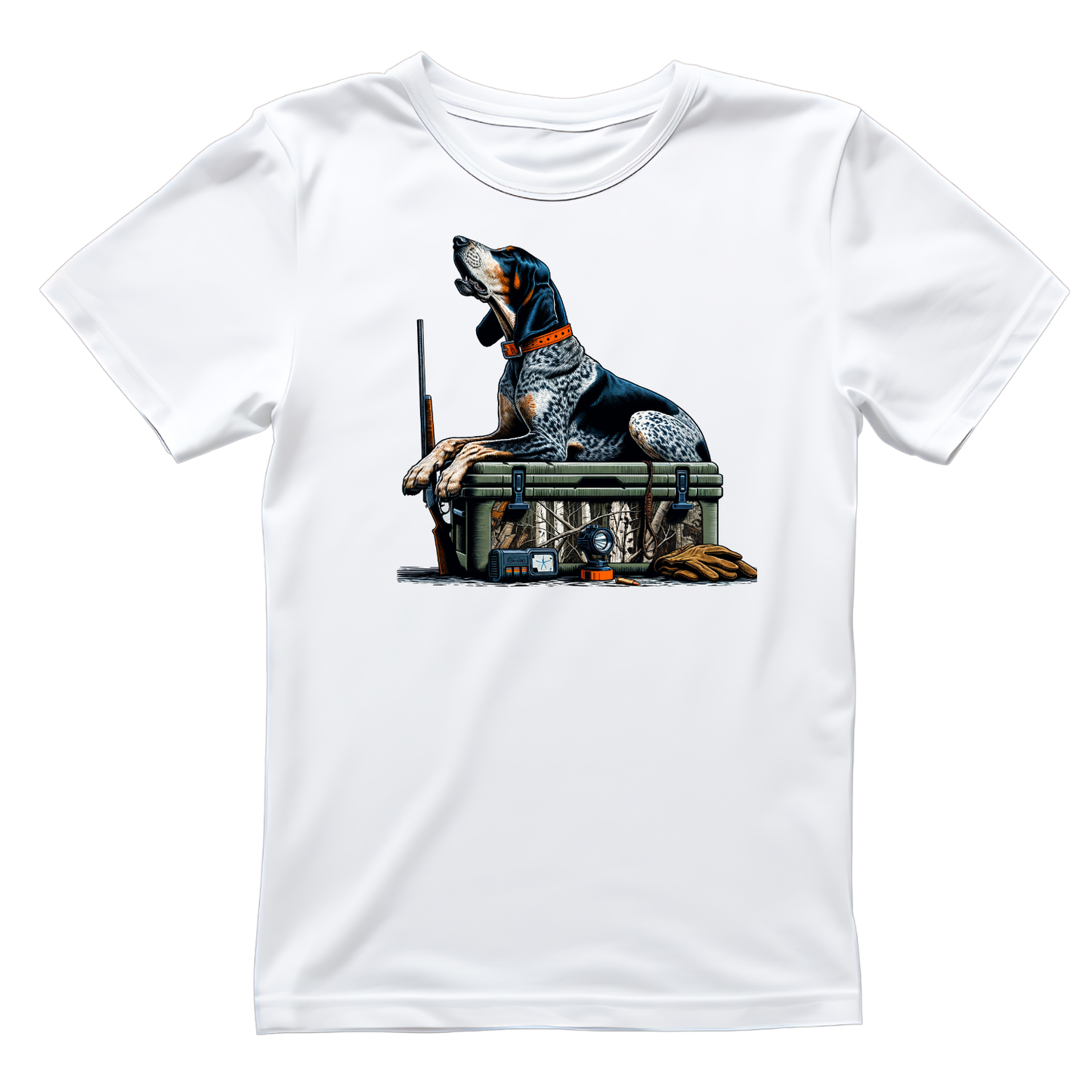 Bluetick Coonhound – Loyal Hunting Dog & Ultimate Tracker T-shirt | Graphic Tee | Printed Shirt | Animal Lover | Dogs | Rifle Hunting | Hunting Season | Outdoor Sportsman | Sporting Dog