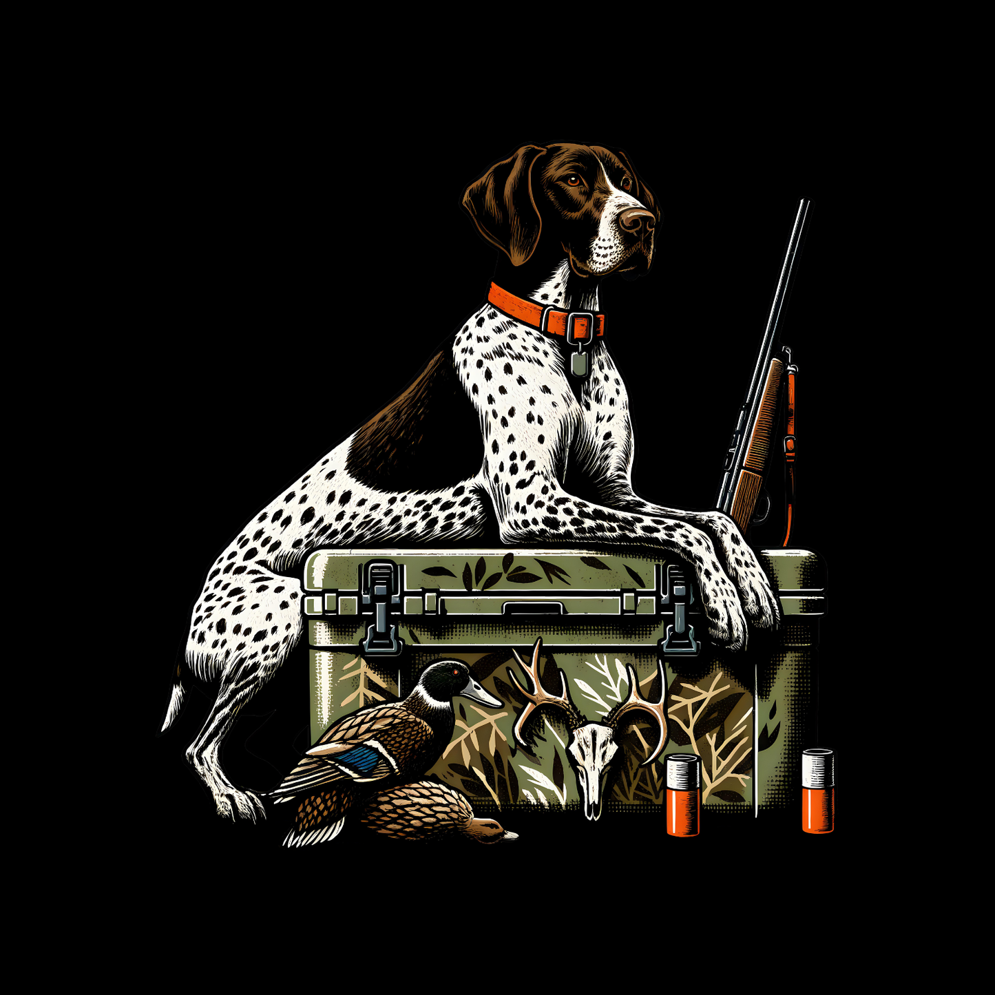 German Shorthaired Pointer Born to Hunt Duck T-shirt | Graphic Tee | Printed Shirt | Animal Lover | Dogs | Rifle Hunting | Hunting Season | Outdoor Sportsman | Sporting Dog