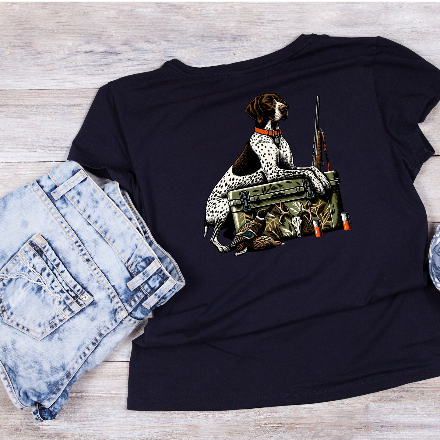 German Shorthaired Pointer Born to Hunt Duck T-shirt | Graphic Tee | Printed Shirt | Animal Lover | Dogs | Rifle Hunting | Hunting Season | Outdoor Sportsman | Sporting Dog