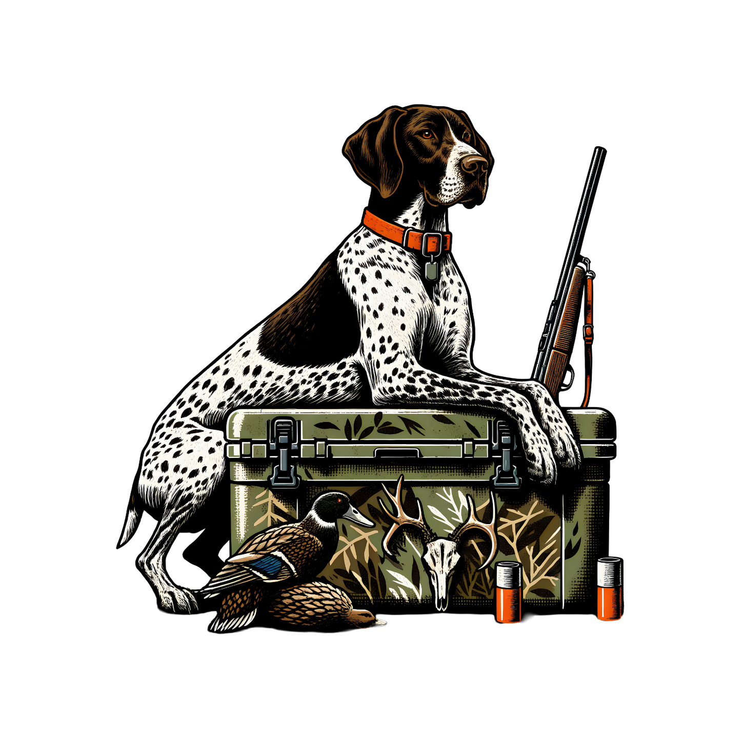 German Shorthaired Pointer Born to Hunt Duck T-shirt | Graphic Tee | Printed Shirt | Animal Lover | Dogs | Rifle Hunting | Hunting Season | Outdoor Sportsman | Sporting Dog