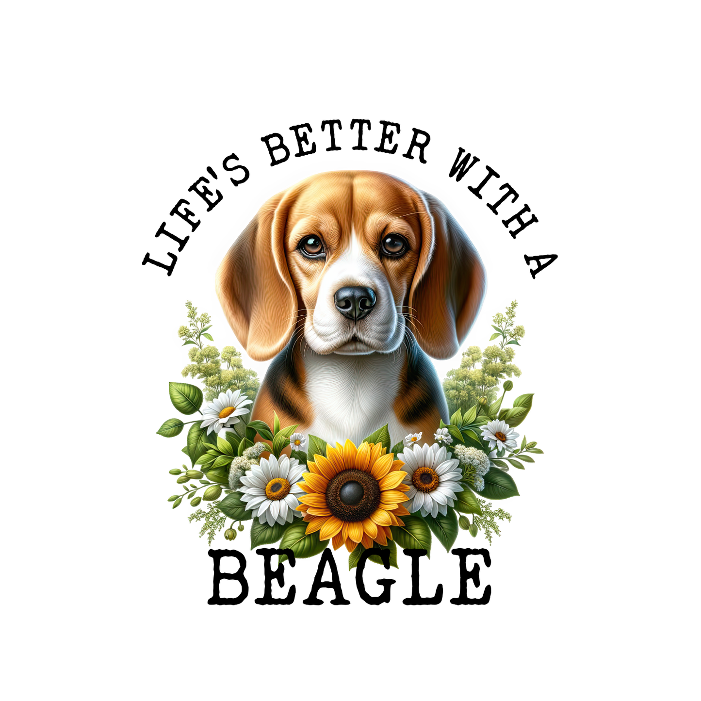 Life’s Better With A Beagle T-shirt | Graphic Tee | Printed Shirt | Animal Lover Pets  | Cute Sweet | Dog