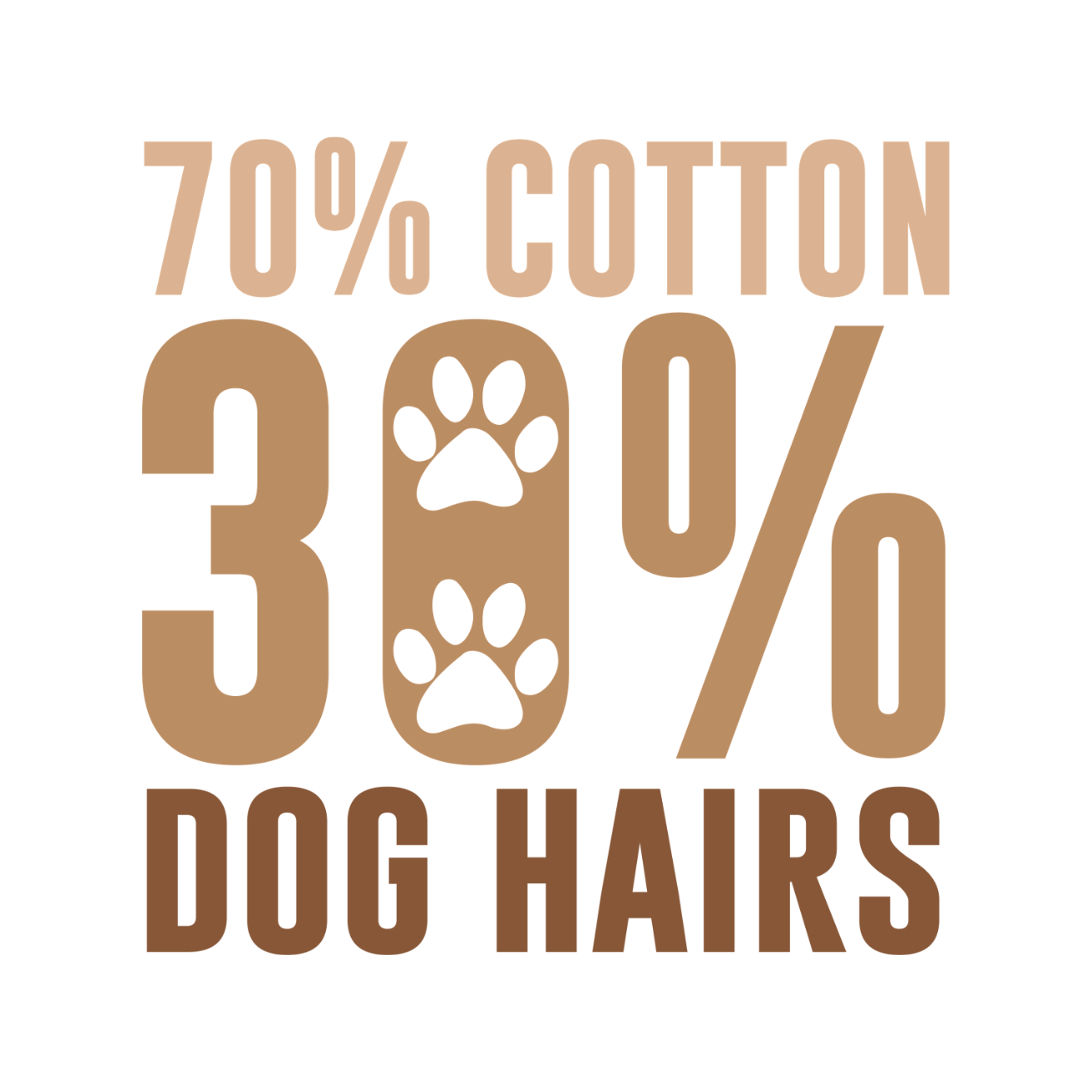 70% Cotton 30% Dog Hairs Paw T-shirt | Graphic Tee | Printed Shirt | Animal Lover | Dogs