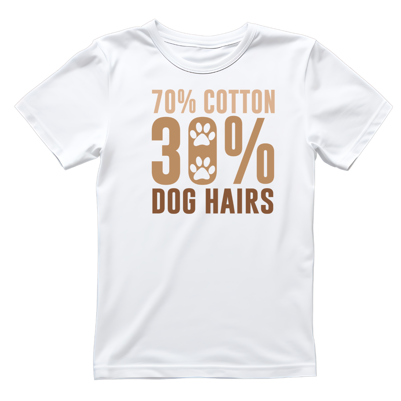 70% Cotton 30% Dog Hairs Paw T-shirt | Graphic Tee | Printed Shirt | Animal Lover | Dogs